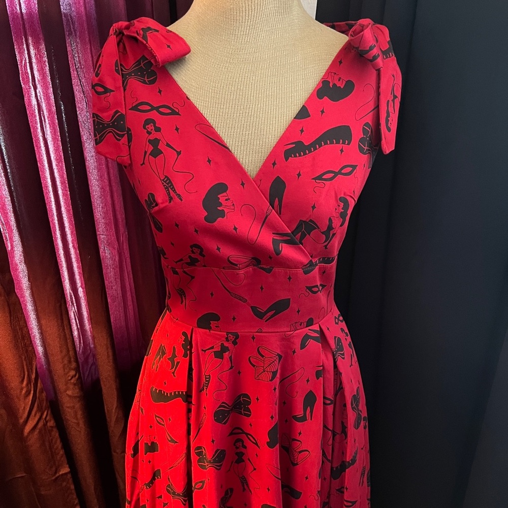 Deadly Dames Fetish Print Dress